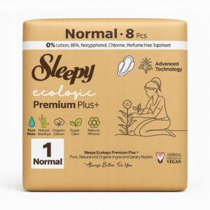 PODPASKI HIGIENICZNE SLEEPY z skrzydełkami EKO NORMAL 8SZT