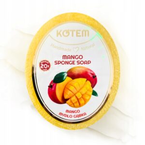 KOTEM NASĄCZONE MYDŁO W GĄBCE MANGO NATURALNE NAWILŻAJĄCE 125g