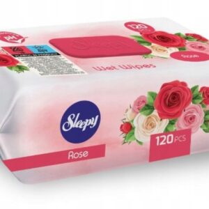 CHUSTECZKI SLEEPY NAWILŻANE DLA DZIECI RÓŻA 120SZT
