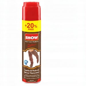 SHOW SPRAY DO RENOWACJI ZAMSZU I NUBUKU NASADKA PĘDZEL 250ML+20% BRĄZOW