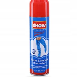 SHOW SPRAY DO RENOWACJI ZAMSZU I NUBUKU NASADKA PĘDZEL 250ML NIEBIESKI