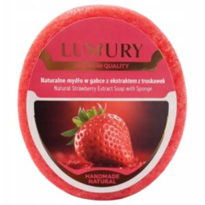 NATURALNE MYDŁO W GĄBCE Z EKSTRAKTEM Z TRUSKAWEK LUXURY 135g