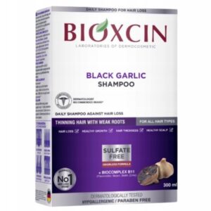 Bioxcin Szampon 300 ml z czarnym czosnkiem do włosów osłabionych