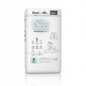 Sleepy Bio Natural Premium Plus+ Maxi 48 szt pieluchy dla dzieci 7–16 kg