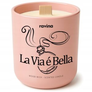 RAVINA ŚWIECA SOJOWA ZAPACHOWA AROMATYCZNA LA VIA E BELLA 420G