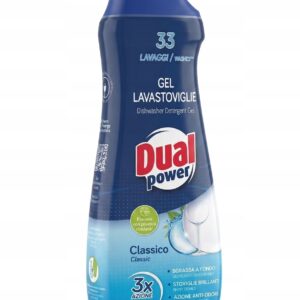 DUAL POWER Żel do Zmywarki 660 ml Bicarbonato & Salvia 33 Mycia