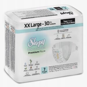 Sleepy Natural Premium Plus+ Rozmiar 7 XXL Large 30 pieluchy dla dzieci