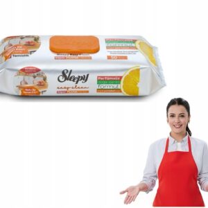 CHUSTECZKI DO SPRZĄTANIA ZAPACH POMARAŃCZY 1X50SZT EASY CLEAN SLEEPY