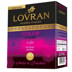 LOVRAN PROSZEK DO PRANIA TKANIN KOLOROWYCH I CZARNYCH AMLA&PATCHOULI 2,5 KG