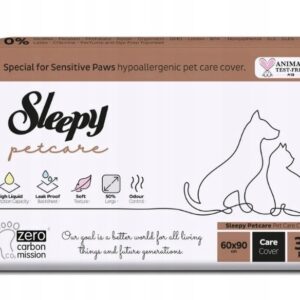 SLEEPY PODKŁADY CHŁONNE MATY DLA ZWIERZĄT PSA I KOTA PETCARE 60X90CM 30 SZT