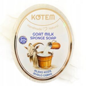 KOTEM NASĄCZONE MYDŁO W GĄBCE KOZIE MLEKO NATURALNE NAWILŻAJĄCE 125g