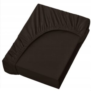 PRZEŚCIERADŁO Z GUMKĄ PARIS JERSEY BAWEŁNA 200X220 + 25CM BRĄZOWY KOLORY