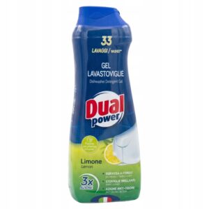 DUAL POWER Żel do Zmywarki 660 ml Lemon (Cytryna) 33 Mycia