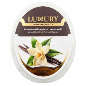 NATURALNE MYDŁO W GĄBCE O ZAPACHU WANILII LUXURY 135g
