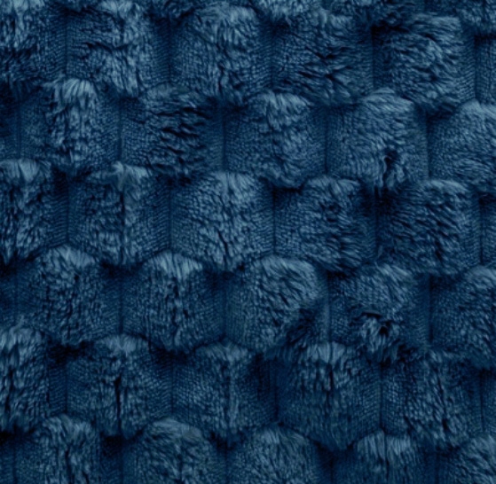 NARZUTA KOC NA ŁÓŻKO Z WYTŁACZANYM WZOREM BĄBELKA 160X200CM GRANAT - obrazek 3