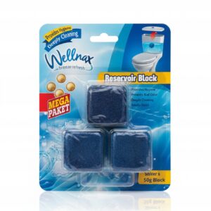 Kostki WC WELLNAX 3×50 g Czyszczenie i Odświeżanie Toalety
