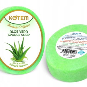 KOTEM NASĄCZONE MYDŁO W GĄBCE ALOES NATURALNE NAWILŻAJĄCE 125g