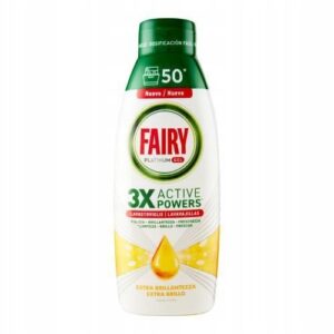 FAIRY PLATINUM 3XACTIVE ŻEL DO ZMYWARKI EXTRA SHINE POWERS 900 ML 50 CYKLI