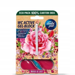 Ambi Pur kostka czyszczenie WC Rose & Lily 0,45l