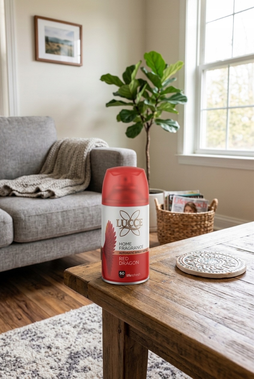 ODŚWIEŻACZ LUCCE RED DRAGON SPRAY ŚWIEŻY KWIATY AROMAT DO DOMU ZAPAS 250ML - obrazek 5