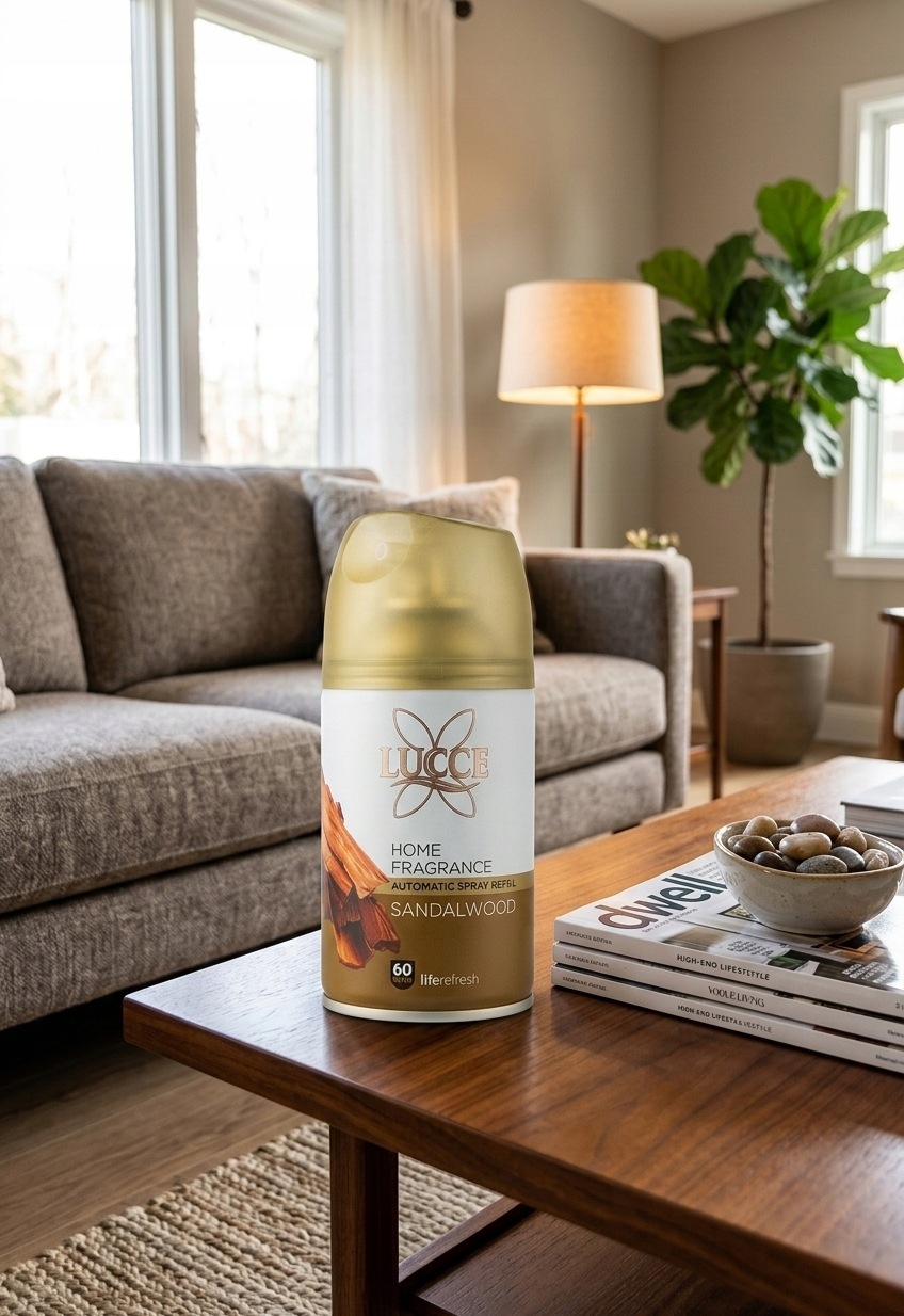 ODŚWIEŻACZ LUCCE SANDALWOOD SPRAY ŚWIEŻY DRZEWO AROMAT DO DOMU ZAPAS 250ML - obrazek 5