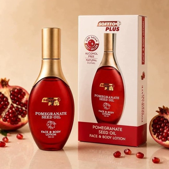 OLEJEK DO CIALA,TWARZY,WŁOSÓW SOFTTO PIELĘGNACJA NAWILŻAJĄCY GRANAT 120ML - obrazek 3