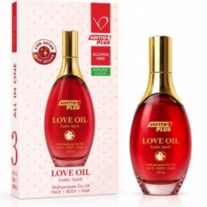 OLEJEK DO CIALA,TWARZY,WŁOSÓW SOFTTO PLUS PIELĘGNACJA NAWILŻAJĄC LOVE 120ML