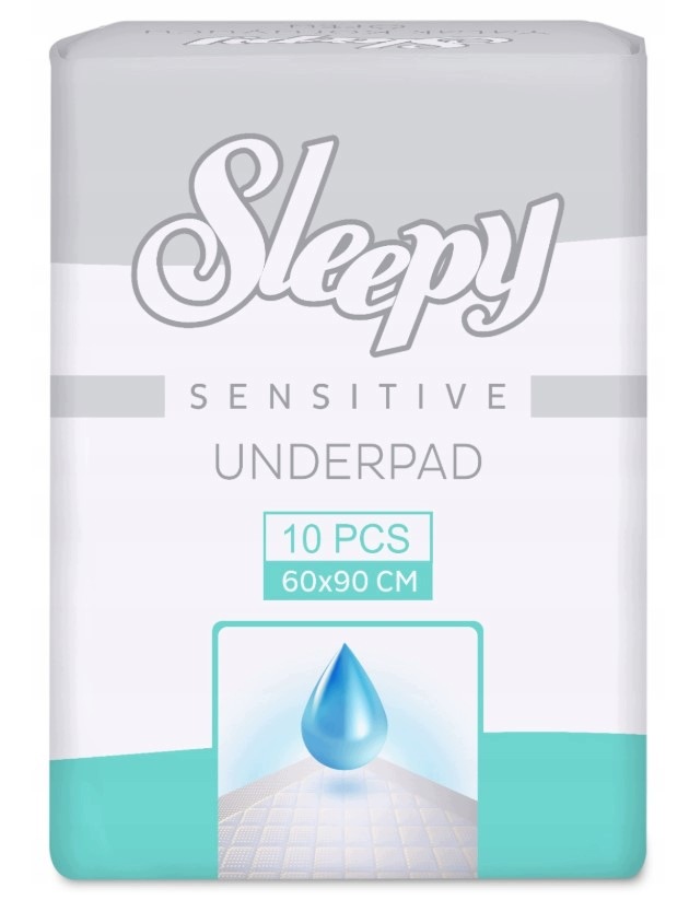 SLEEPY podkłady higieniczne 60x90 10 szt chłonne na łóżko materac Sensitive